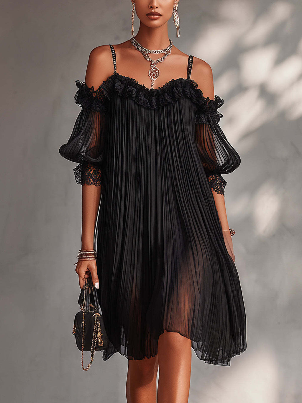 Céline | Robe Longue Chiffon Col V