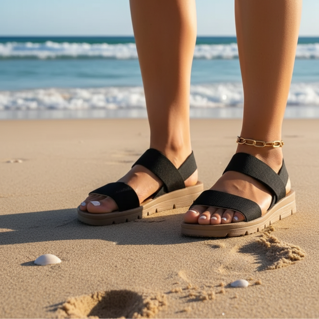 Sandales Orthopédiques Élégantes Marindi en Cuir Luxe