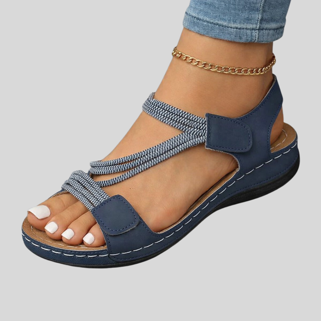 Sandales Orthopédiques Élégantes Sarah en Cuir Souple