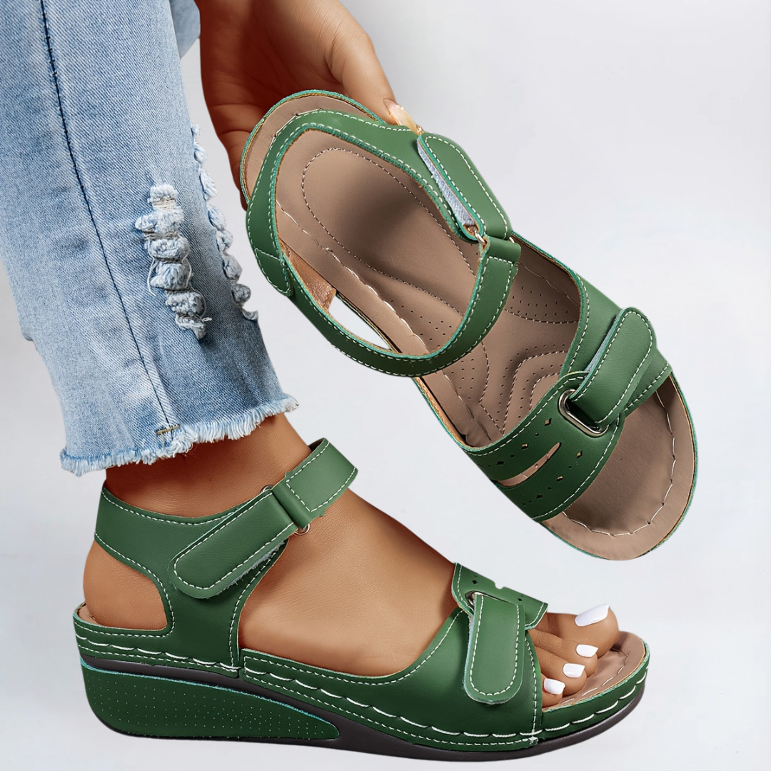 Sandales Flex Orthopédiques Margot en Cuir Élégant et Confortable