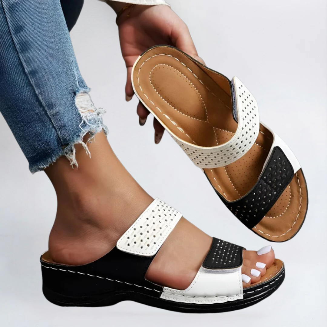 Sandales Orthopédiques Élégantes Lynn en Cuir Luxe