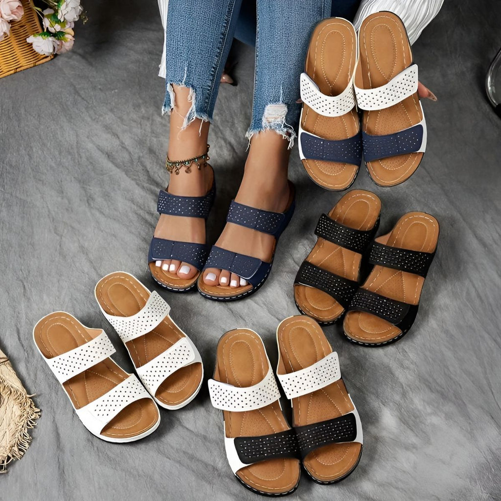 Sandales Orthopédiques Élégantes Lynn en Cuir Luxe
