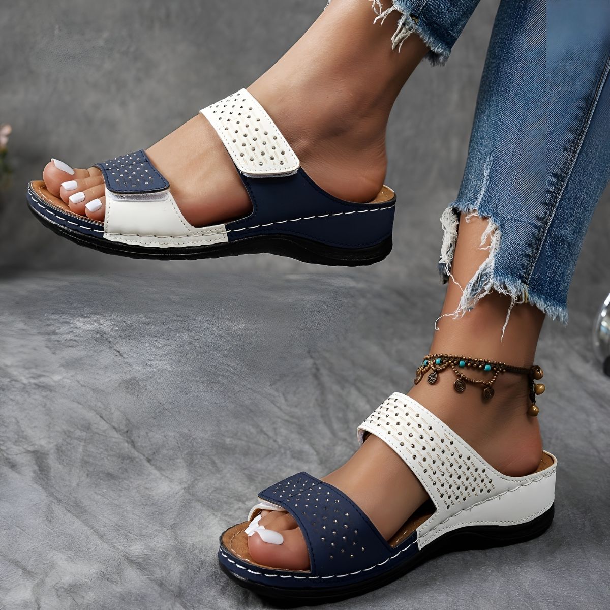 Sandales Orthopédiques Élégantes Lynn en Cuir Luxe