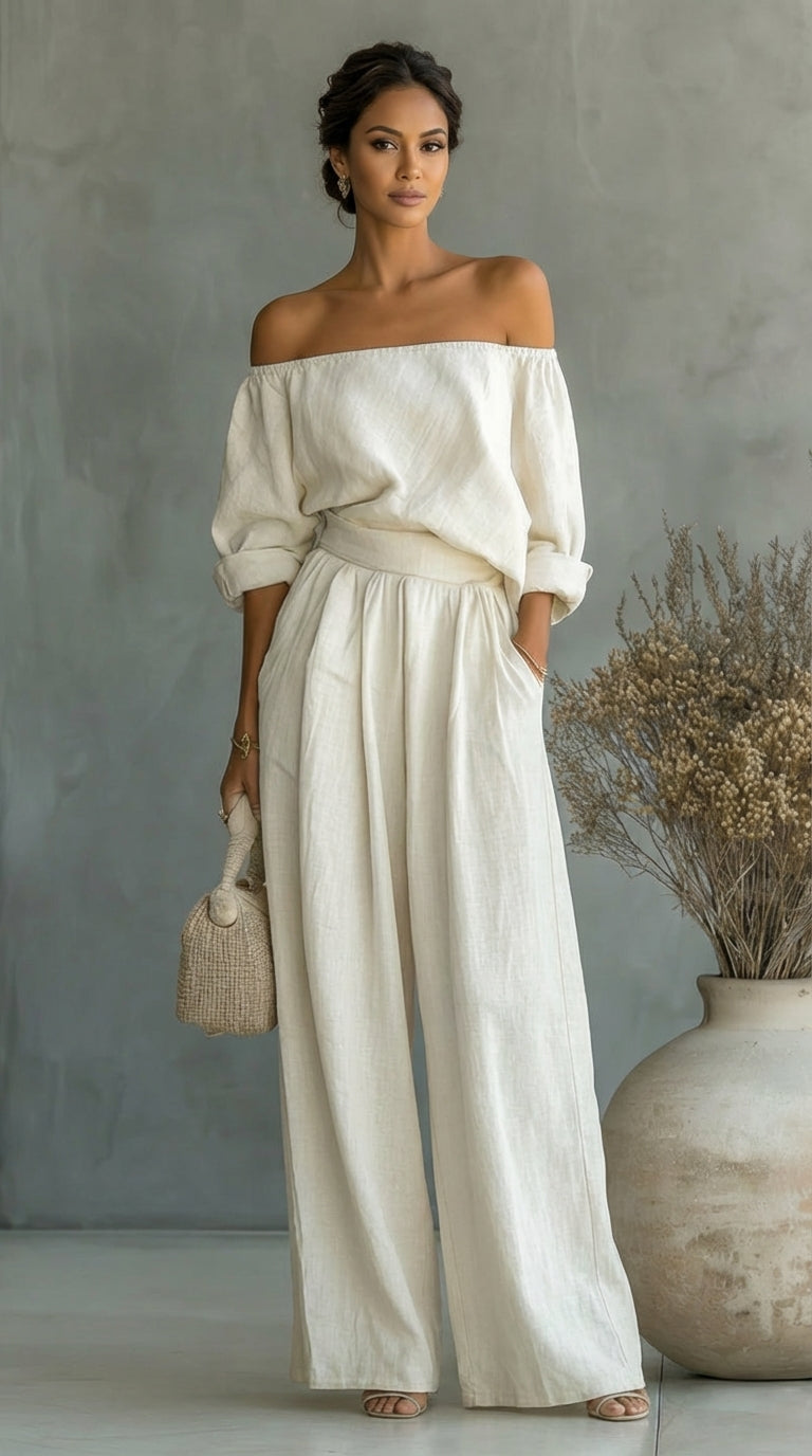 Arabella | Exclusive linen-effect outfit for a stylish summer Maison Fleurine