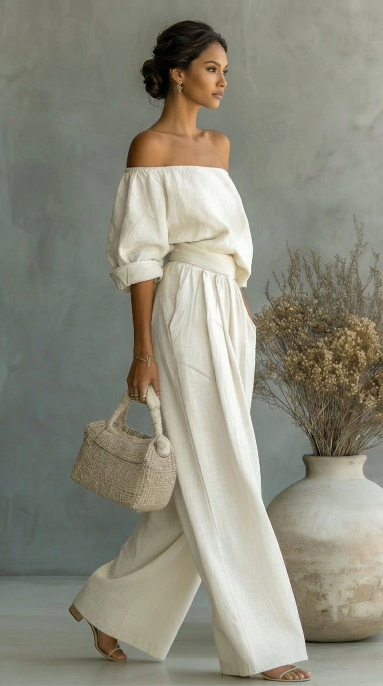 Arabella | Exclusive linen-effect outfit for a stylish summer Maison Fleurine