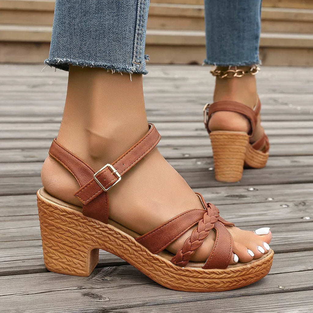 Sandales Demi en Cuir Souple - Élégance et Confort