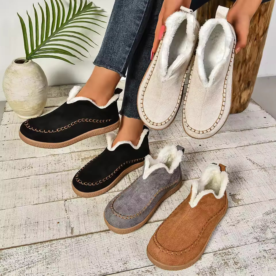 Chic Pantoufles Orthopédiques Eliza en Velours Luxe