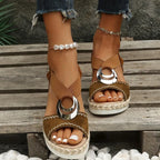 Sandales Plateformes Élégantes Myla en Cuir Luxe