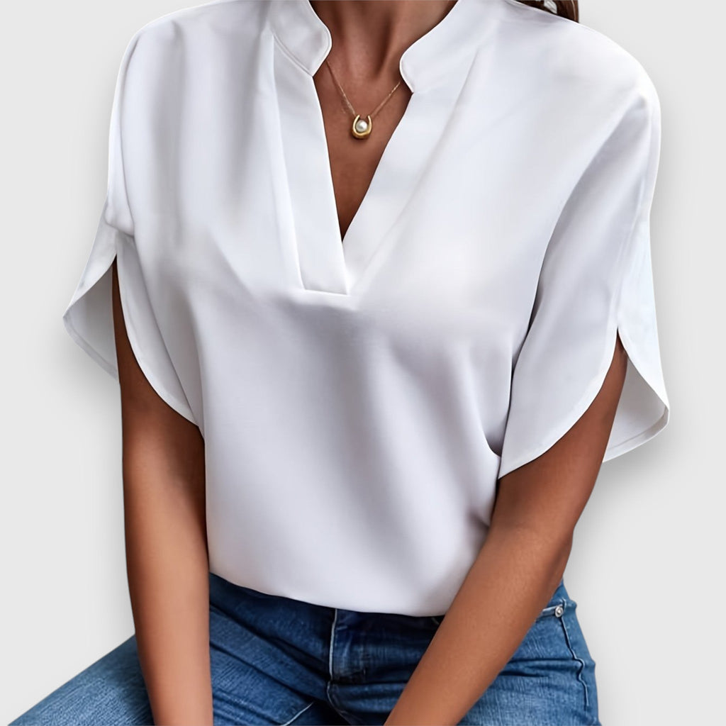 Amina | Blouse élégante à col classique