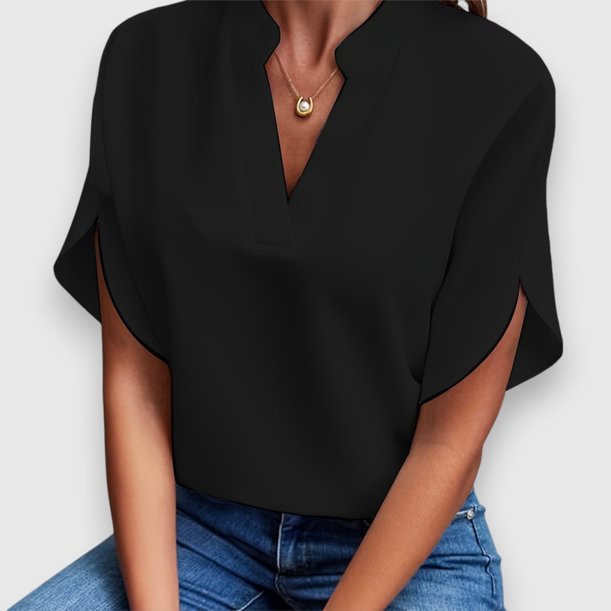 Amina | Blouse élégante à col classique