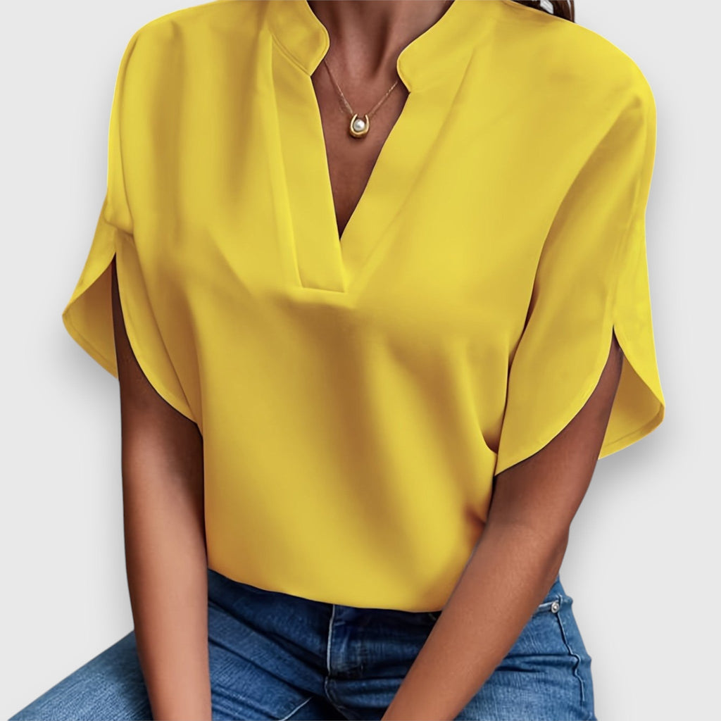 Amina | Blouse élégante à col classique