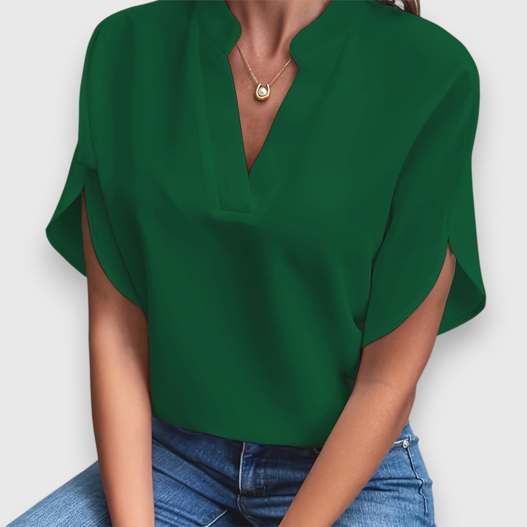 Amina | Blouse élégante à col classique
