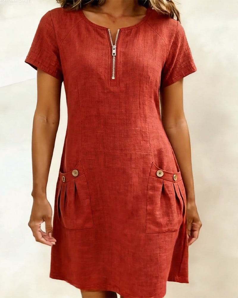 Lacy | Robe Coton-Lin Coupe A