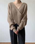 Cazel | Pull en tricot croisé chic
