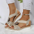 Sandales Plateformes Élégantes Myla en Cuir Luxe