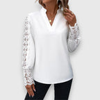 Bella | Blouse manches longues ajourées