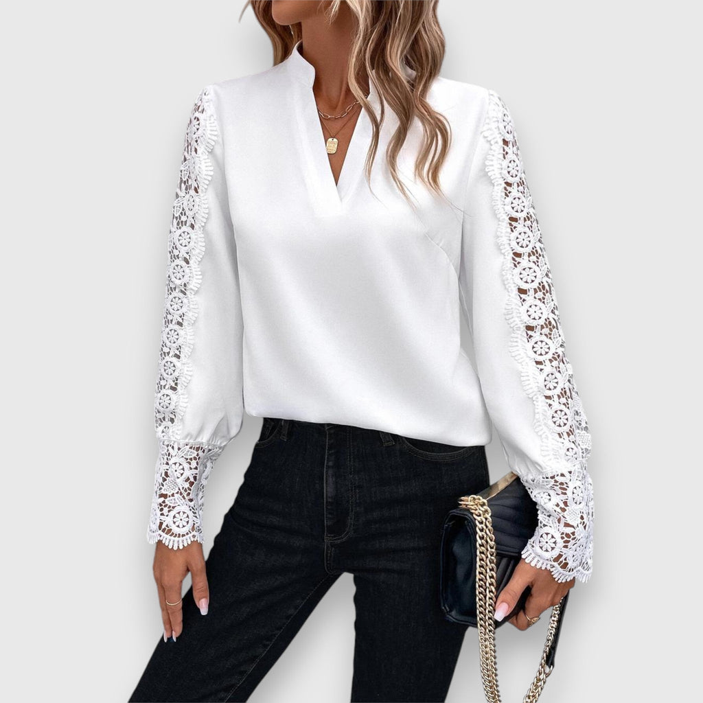 Bella | Blouse manches longues ajourées