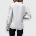 Bella | Blouse manches longues ajourées