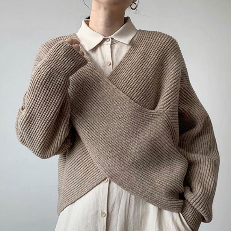Cazel | Pull en tricot croisé chic