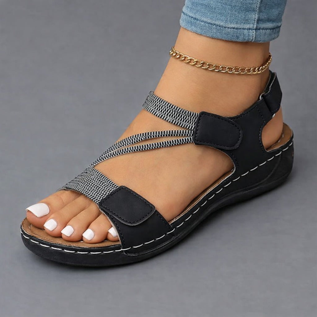 Sandales Orthopédiques Élégantes Sarah en Cuir Souple