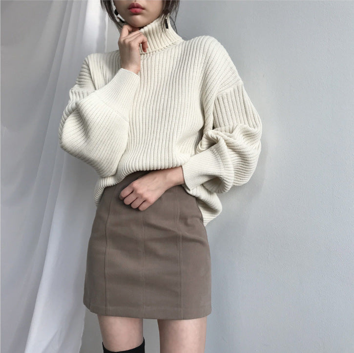 Cazel | Luxe Pull à col roulé et à manches ballon