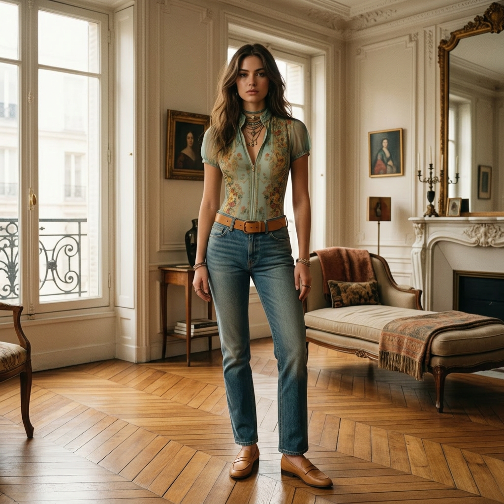 Octaviane | Top zippé imprimé floral