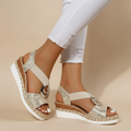 Sandales Plateformes Élégantes Myla en Cuir Luxe