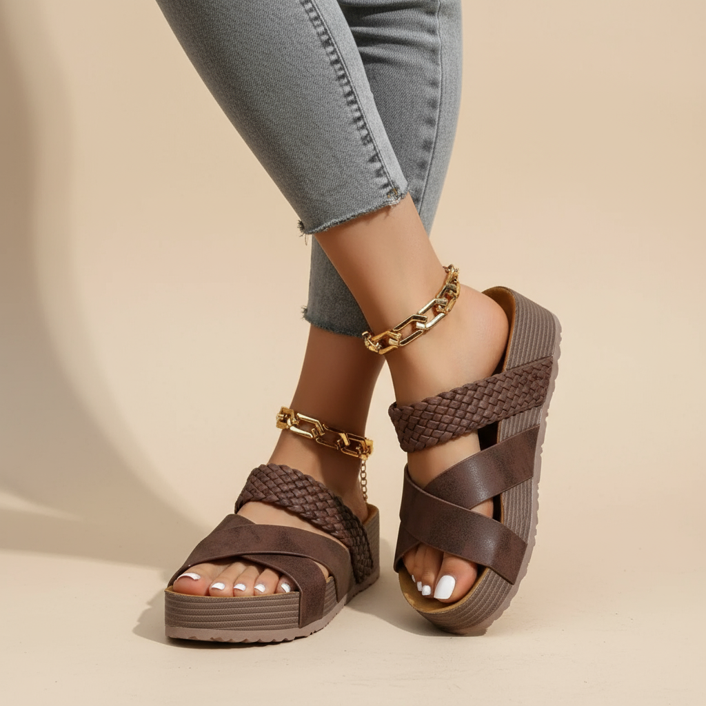 Sandales Orthopédiques Élégantes Ava en Cuir Souple et Chic