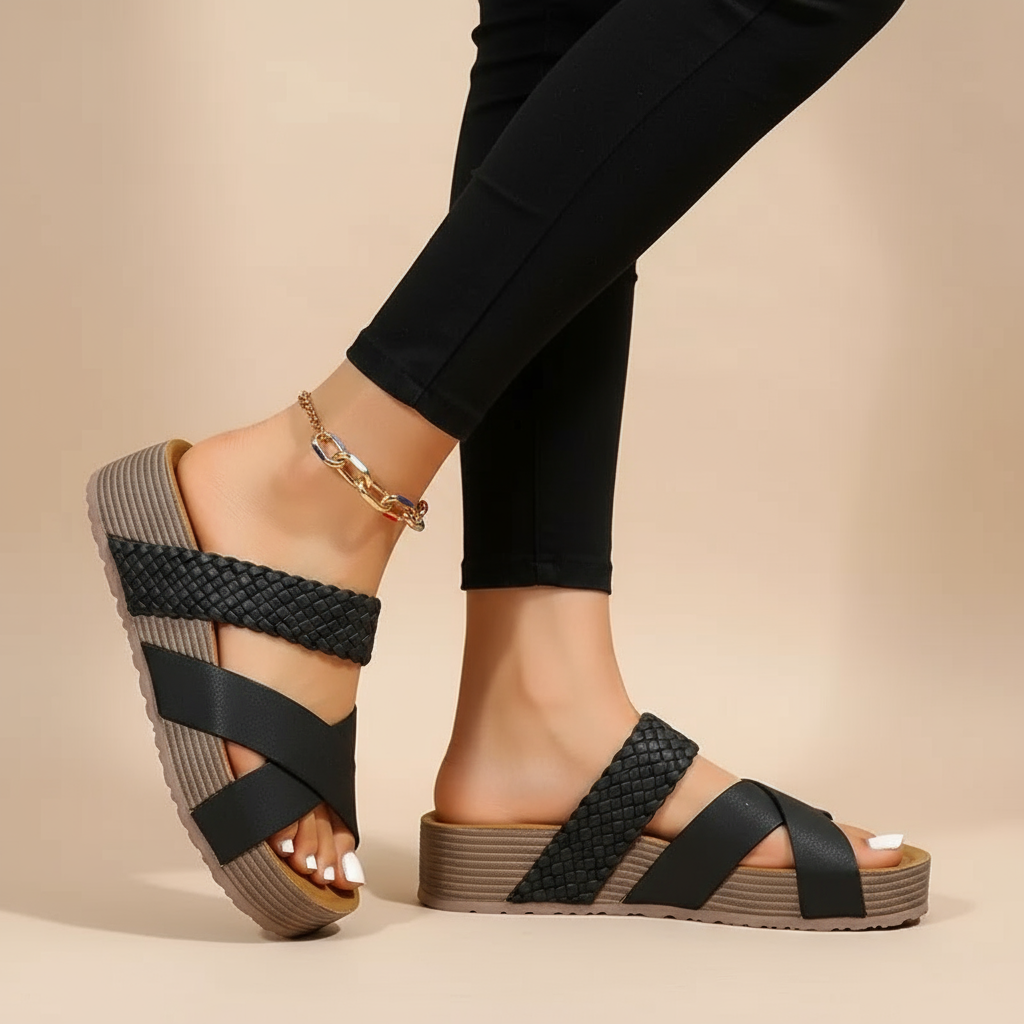 Sandales Orthopédiques Élégantes Ava en Cuir Souple et Chic