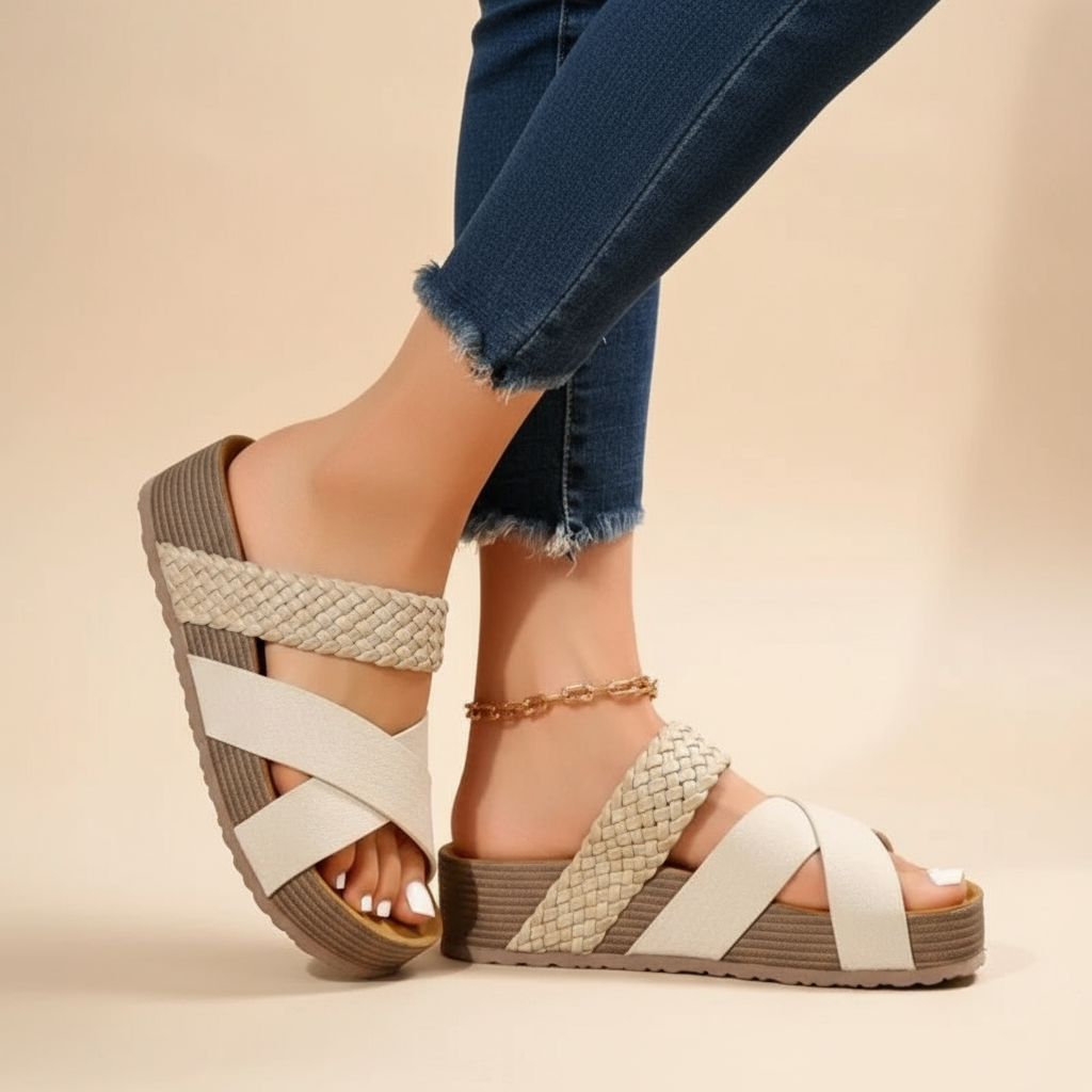 Sandales Orthopédiques Élégantes Ava en Cuir Souple et Chic