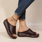 Sandales Orthopédiques Élégantes Elsie en Cuir Luxe