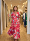 Minelda | Elegant Floral V-neck Dress Maison Fleurine