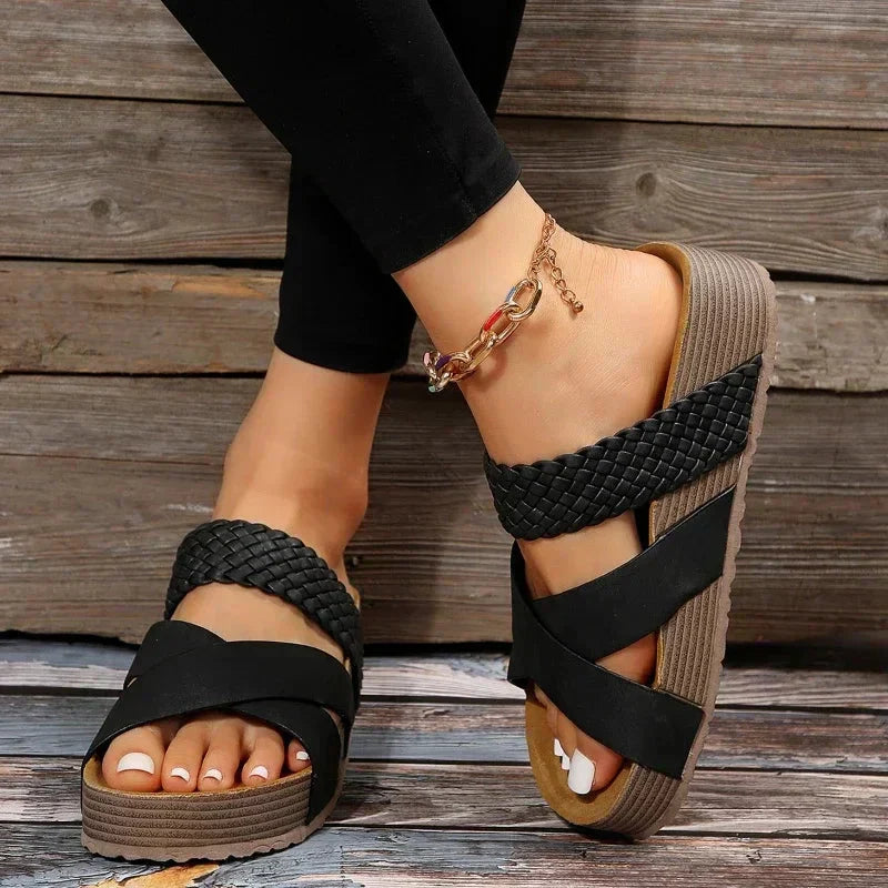 Sandales Orthopédiques Élégantes Ava en Cuir Souple et Chic
