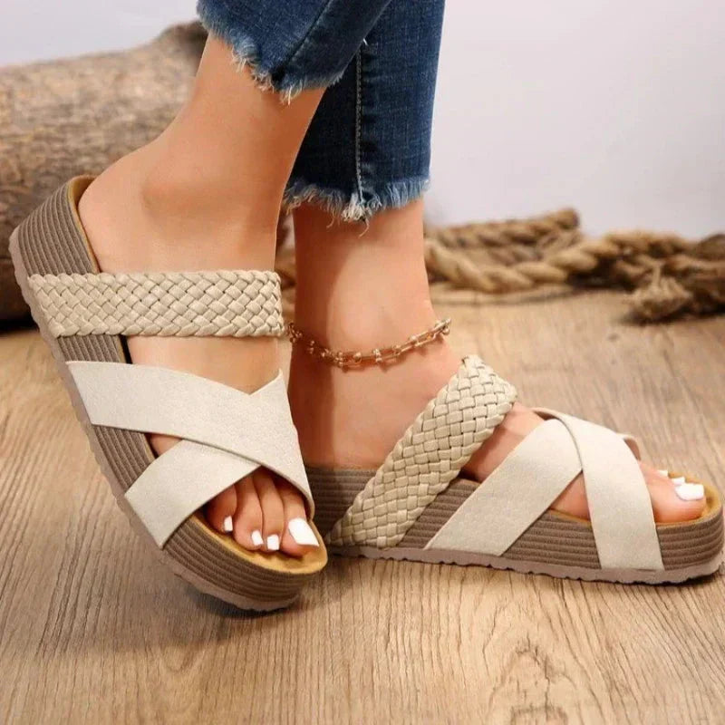 Sandales Orthopédiques Élégantes Ava en Cuir Souple et Chic